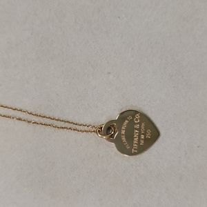 Tiffany & Co. 18k Rose Gold Return to Tiffany heart tag necklace MEDIUM size